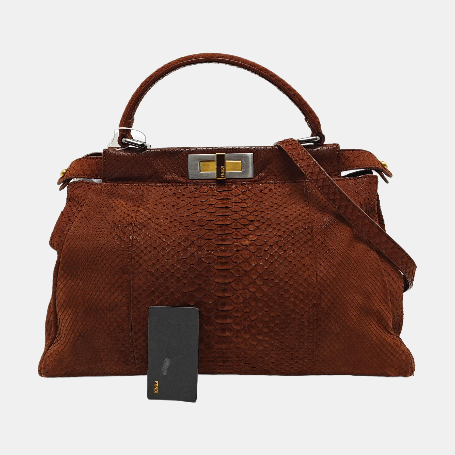 Peekaboo Medium Python Brown