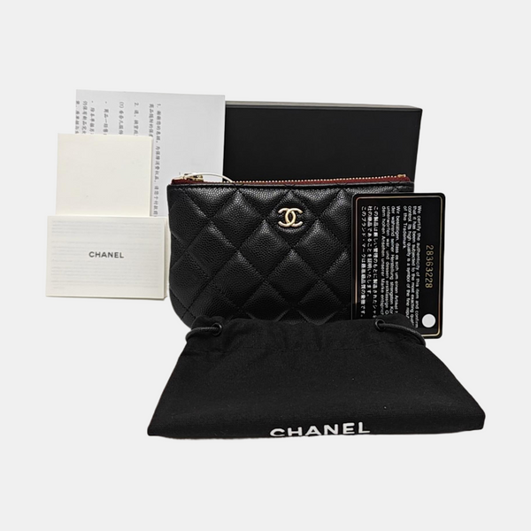 Grained Calfskin Clutch Black