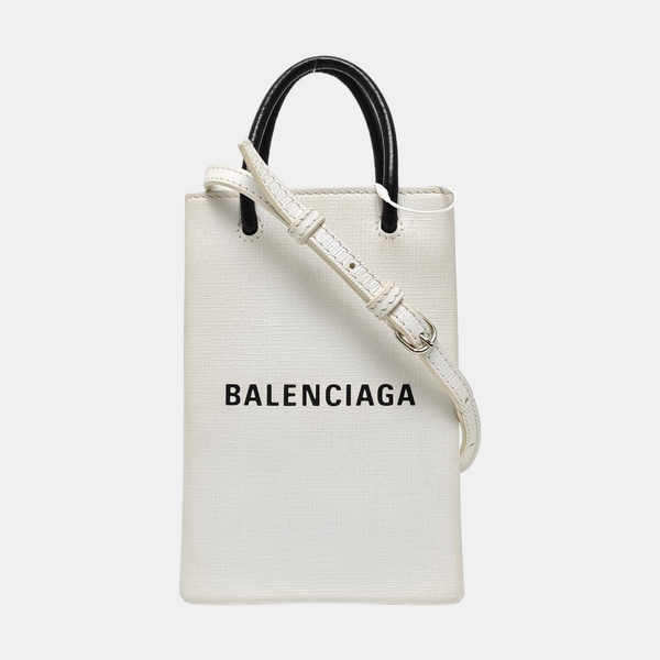 Shopping Bag Calfskin White