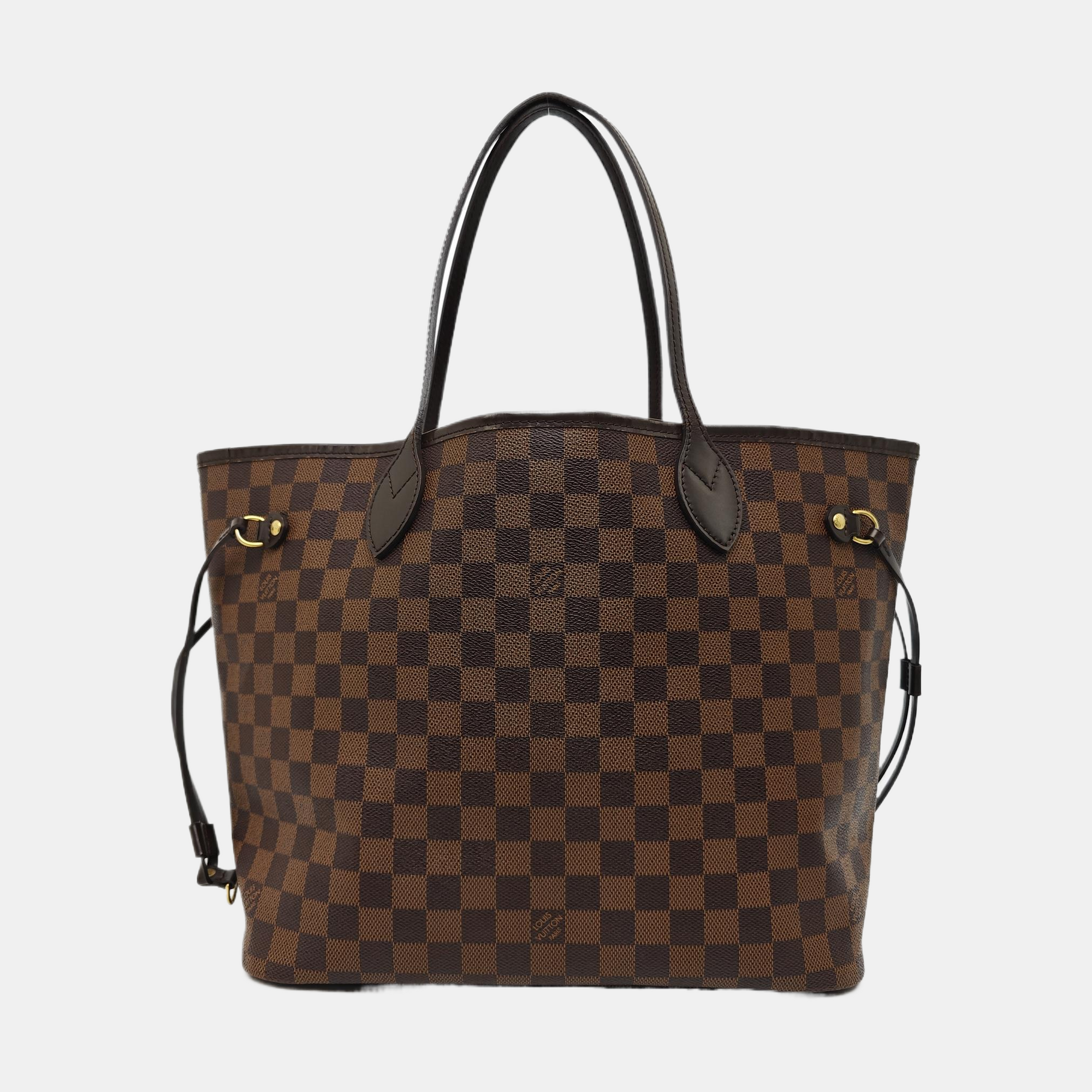 NEVERFULL MM Damier Ebene Coated Canvas Brown