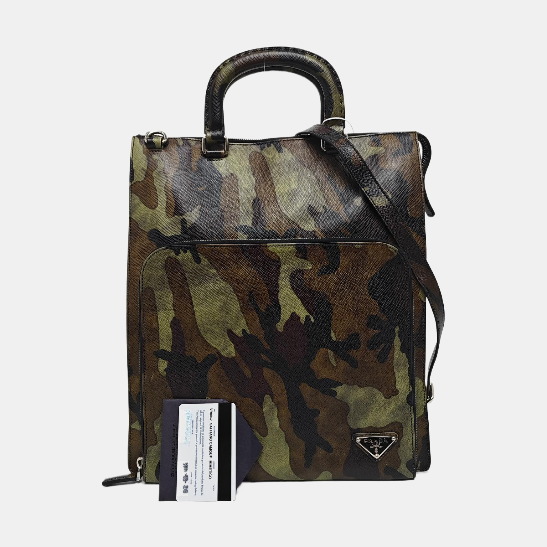 Saffiano Calfskin Tote Bag Green