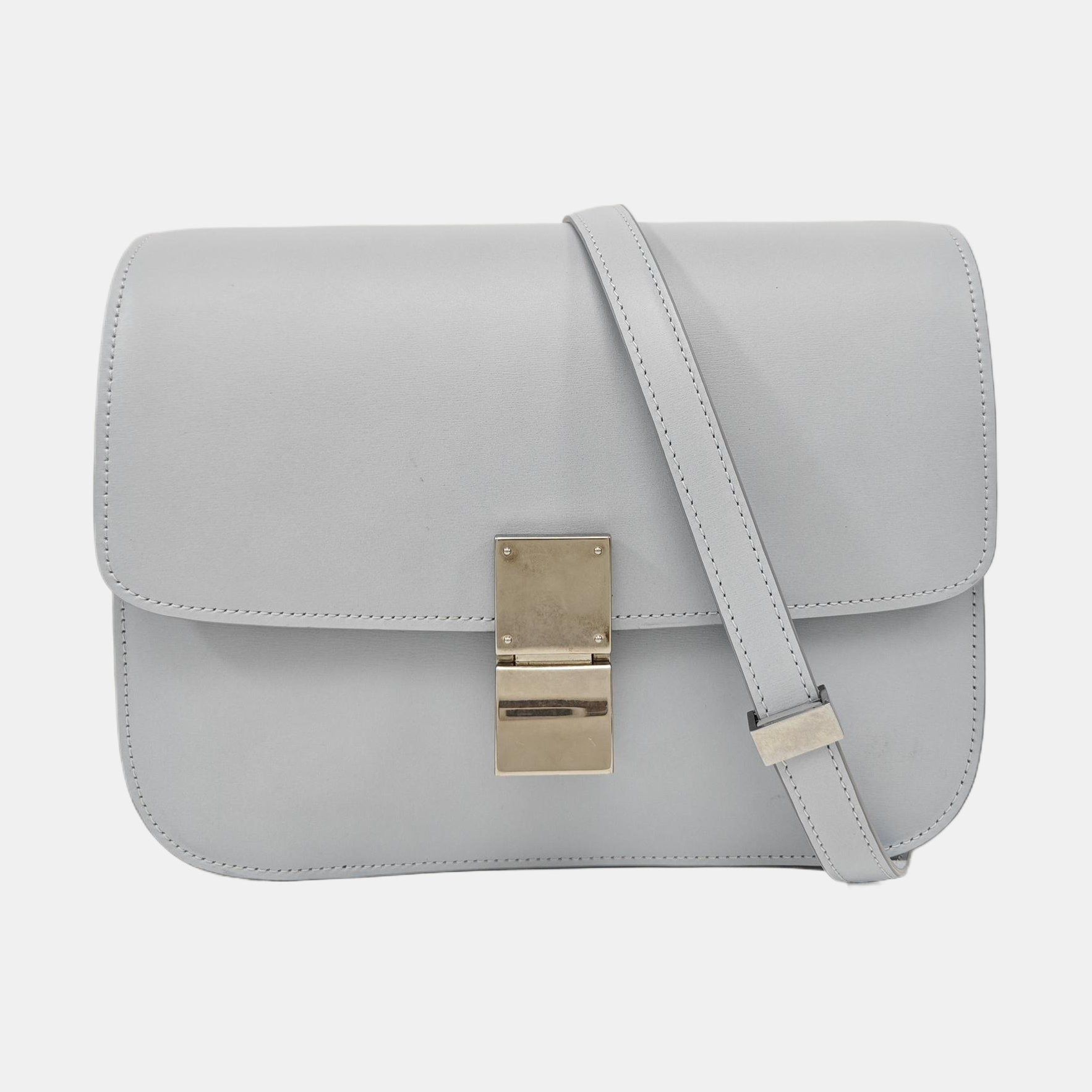 CLASSIC BOX Medium Calfskin Blue