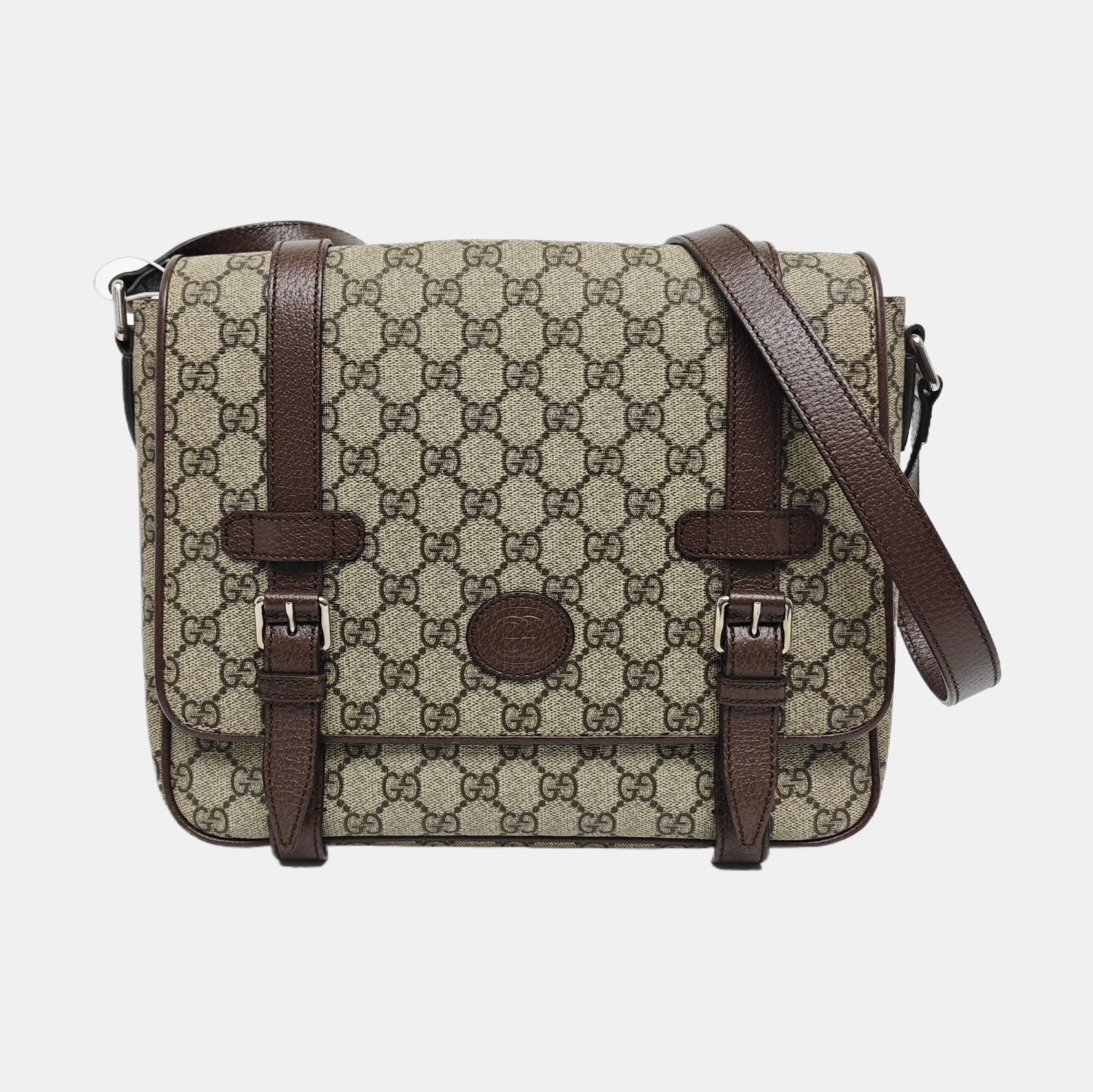 Monogram Coated Canvas Shoulder Bag Brown