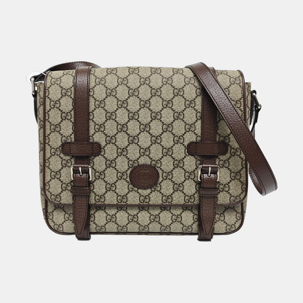 Monogram Coated Canvas Shoulder Bag Brown