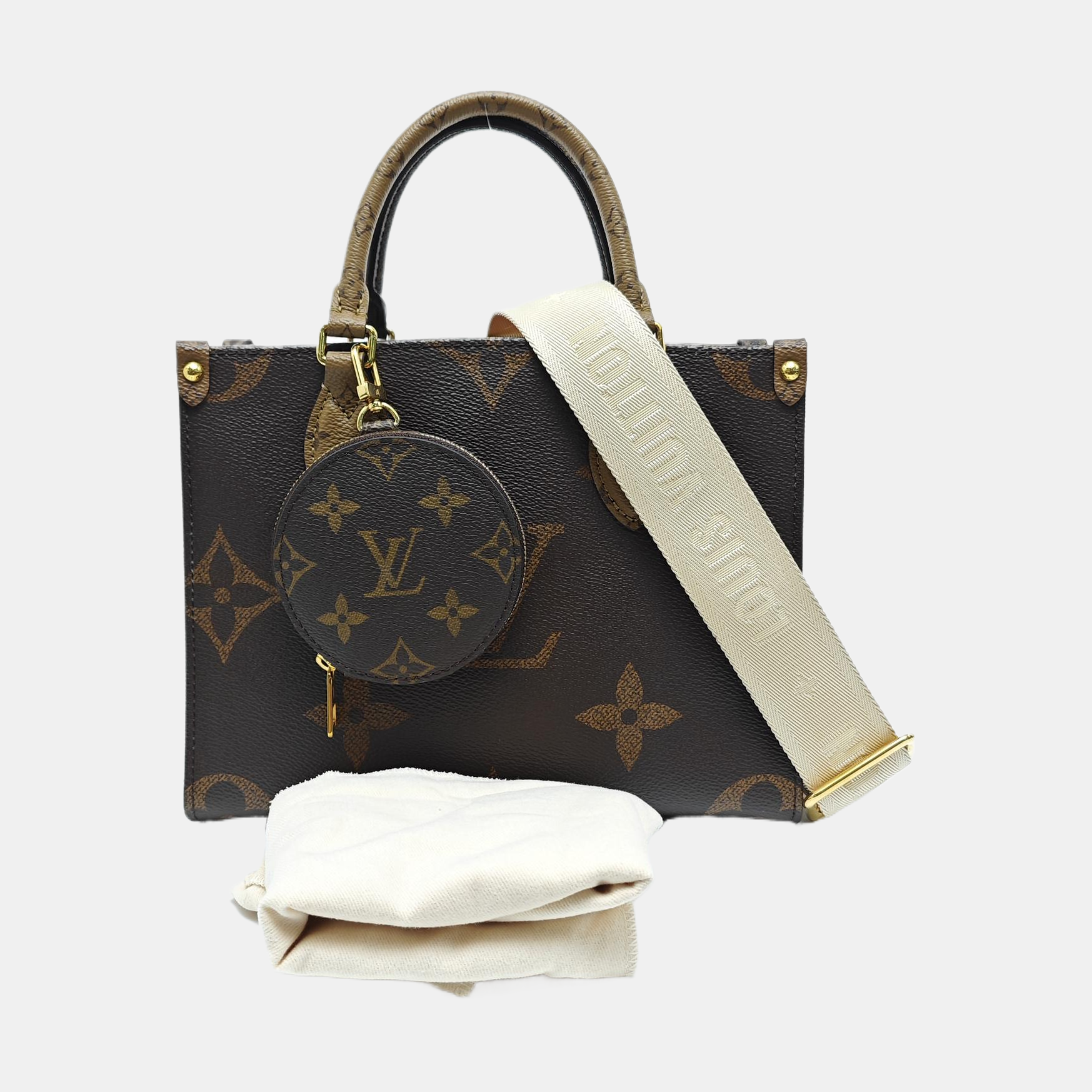 ONTHEGO PM Monogram Coated Canvas Brown