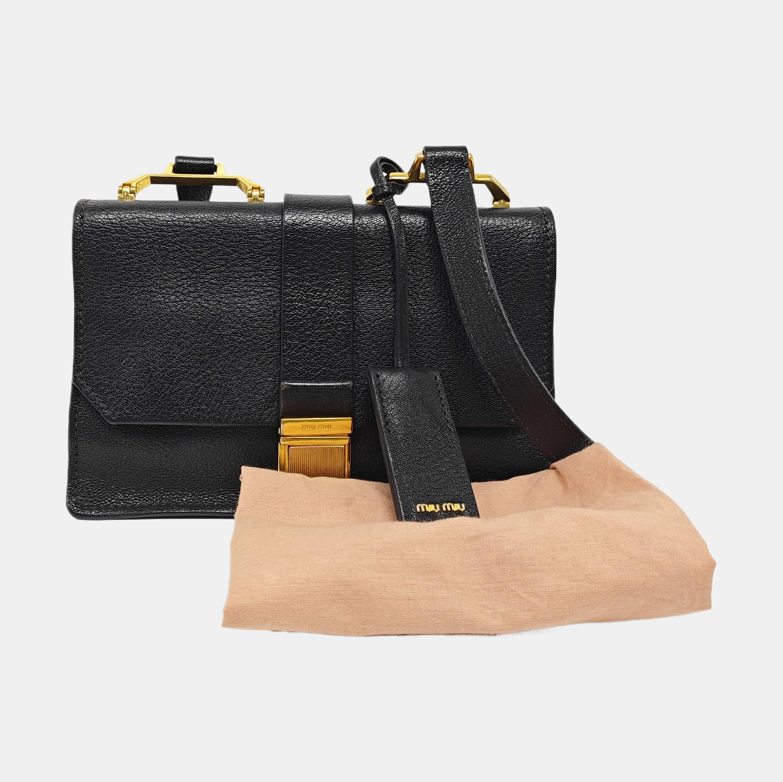 Miu Lady Calfskin Black