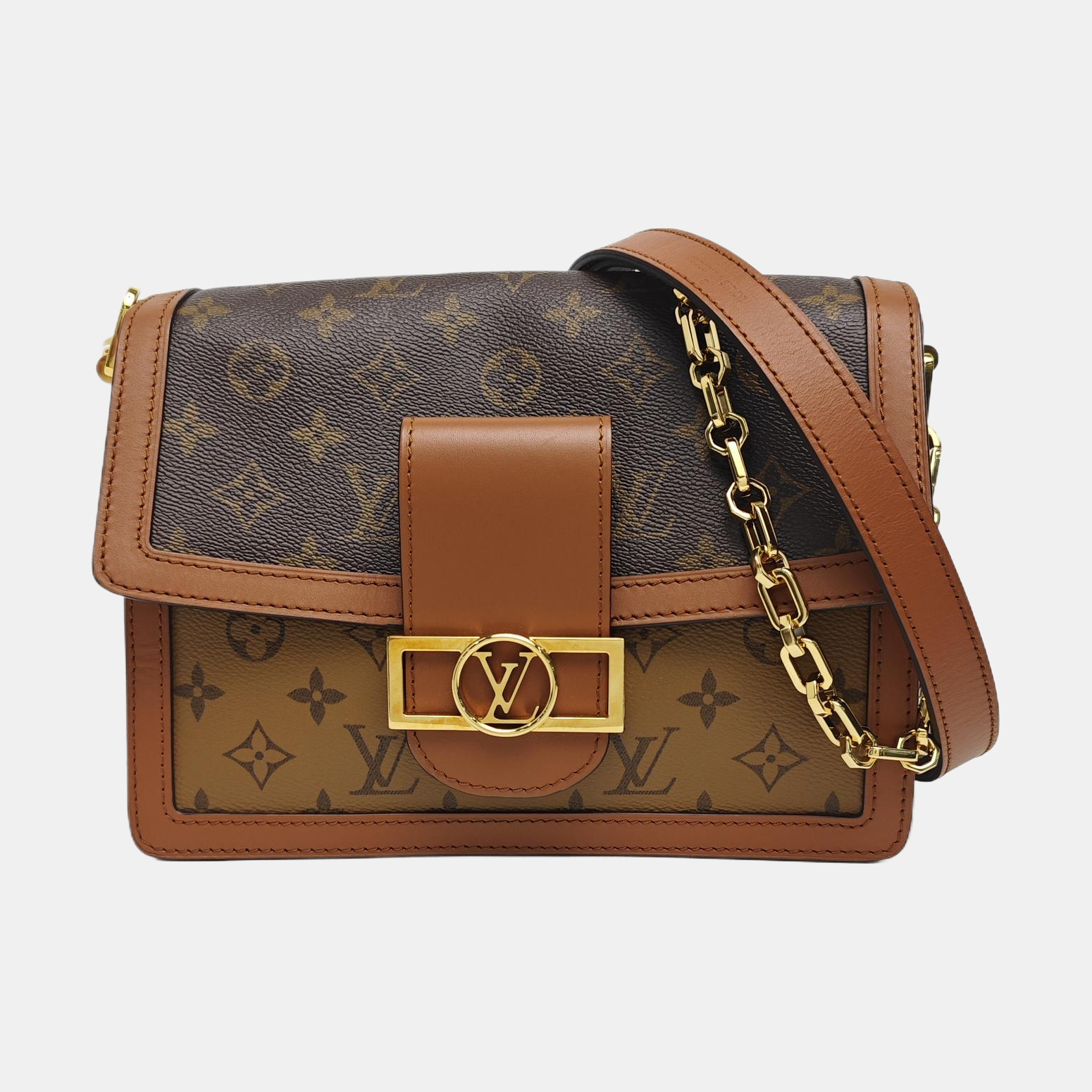 DAUPHINE MM Monogram Coated Canvas Brown