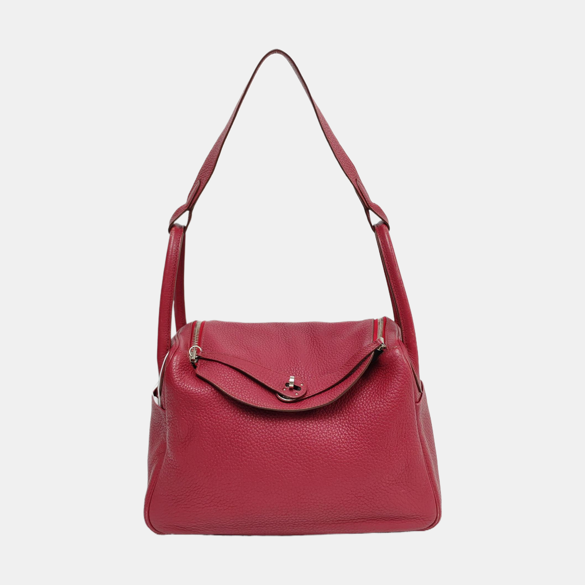 Authenticated pre-owned  Lindy 30 Clemence Red - Shoulder Bag at Looply