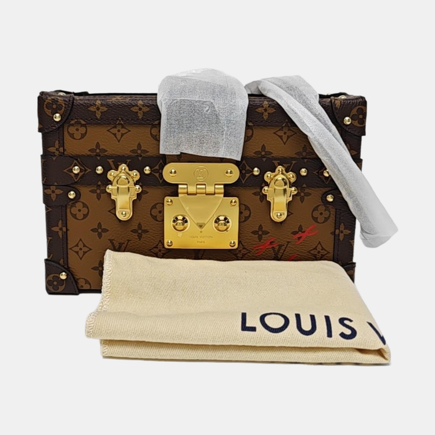 PETITE MALLE Monogram Coated Canvas Brown