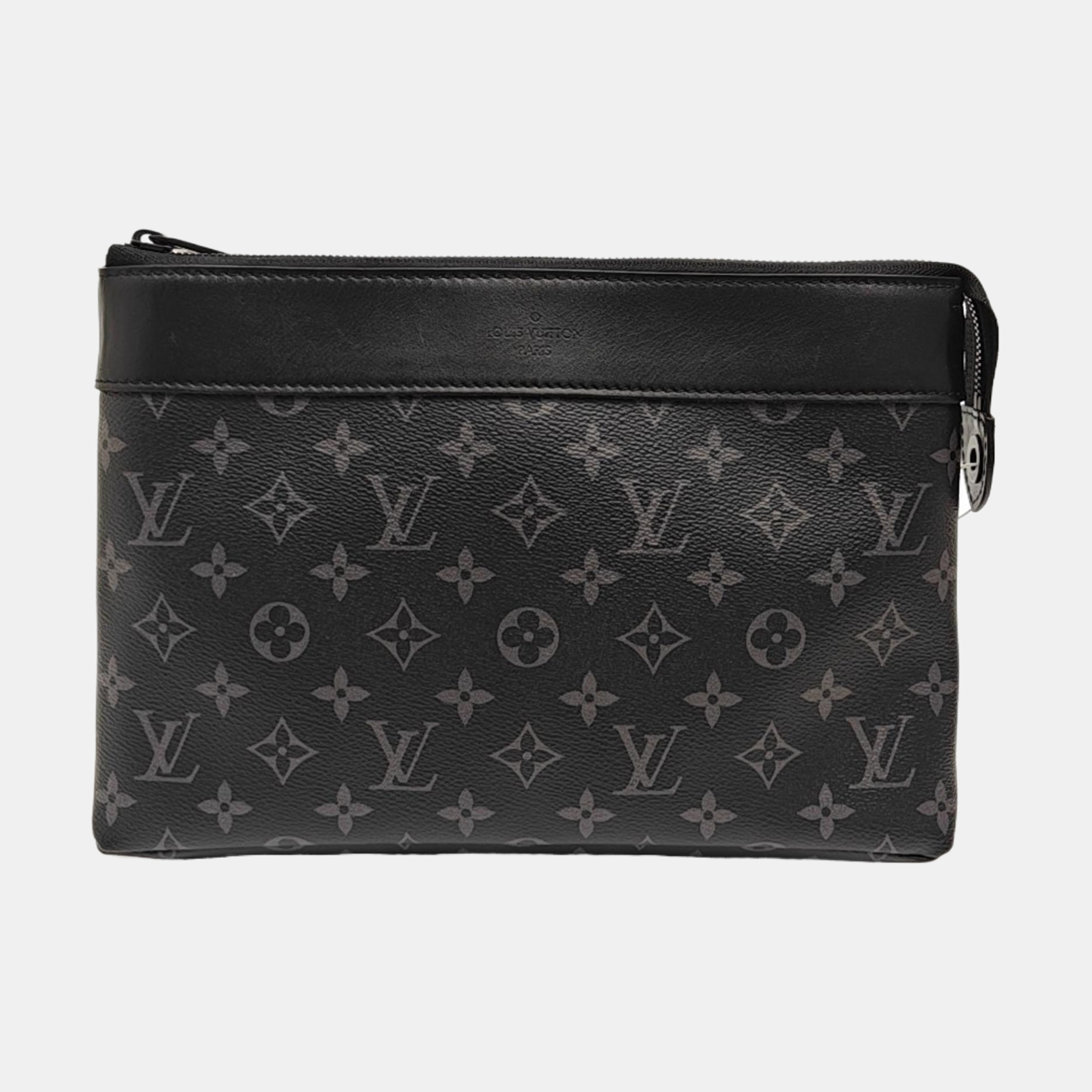 Pochette Voyag Monogram Coated Canvas Black
