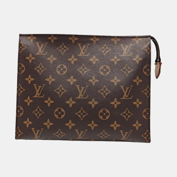 TOILET POCKET 26 Monogram Coated Canvas Brown