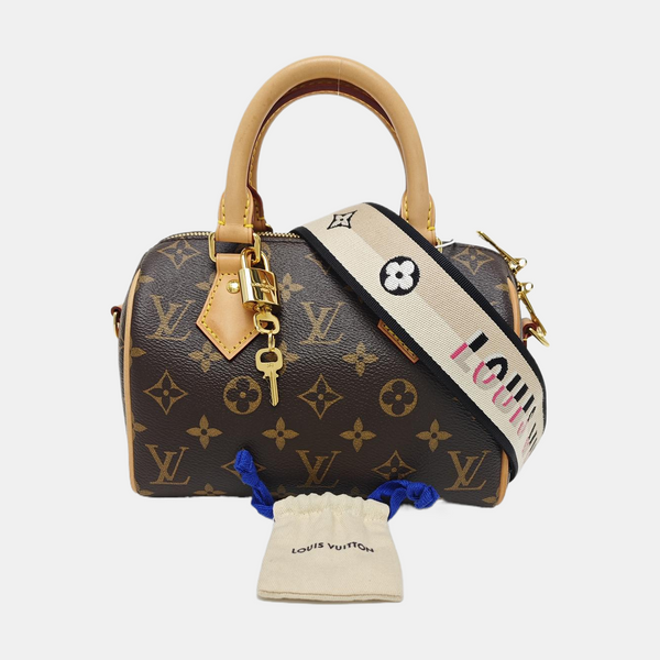 SPEEDY 20 Monogram Coated Canvas Brown