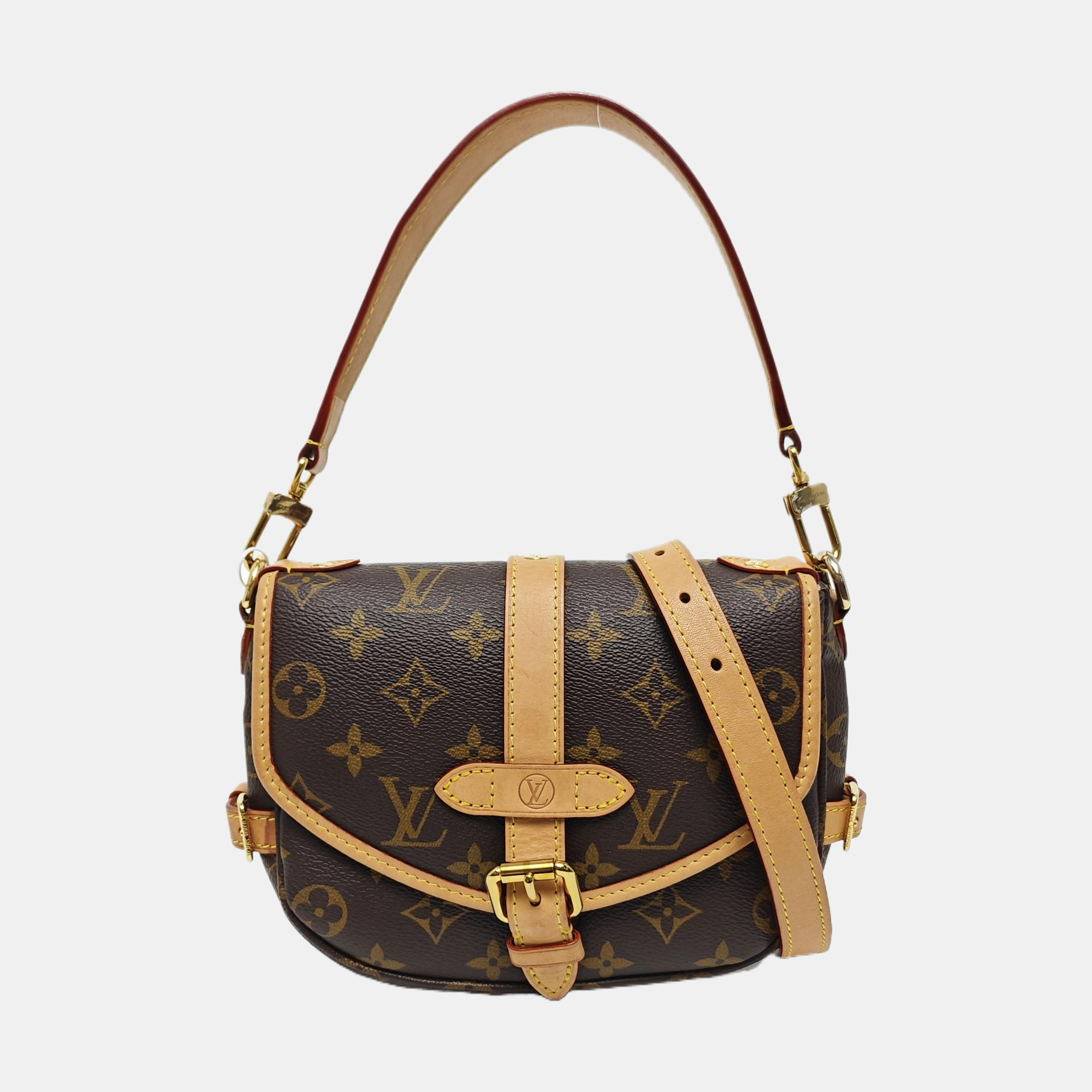 SAUMUR BB Monogram Coated Canvas Brown