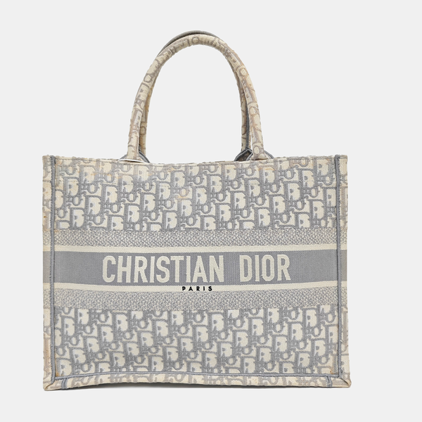 Book Tote Medium Oblique Canvas Gray