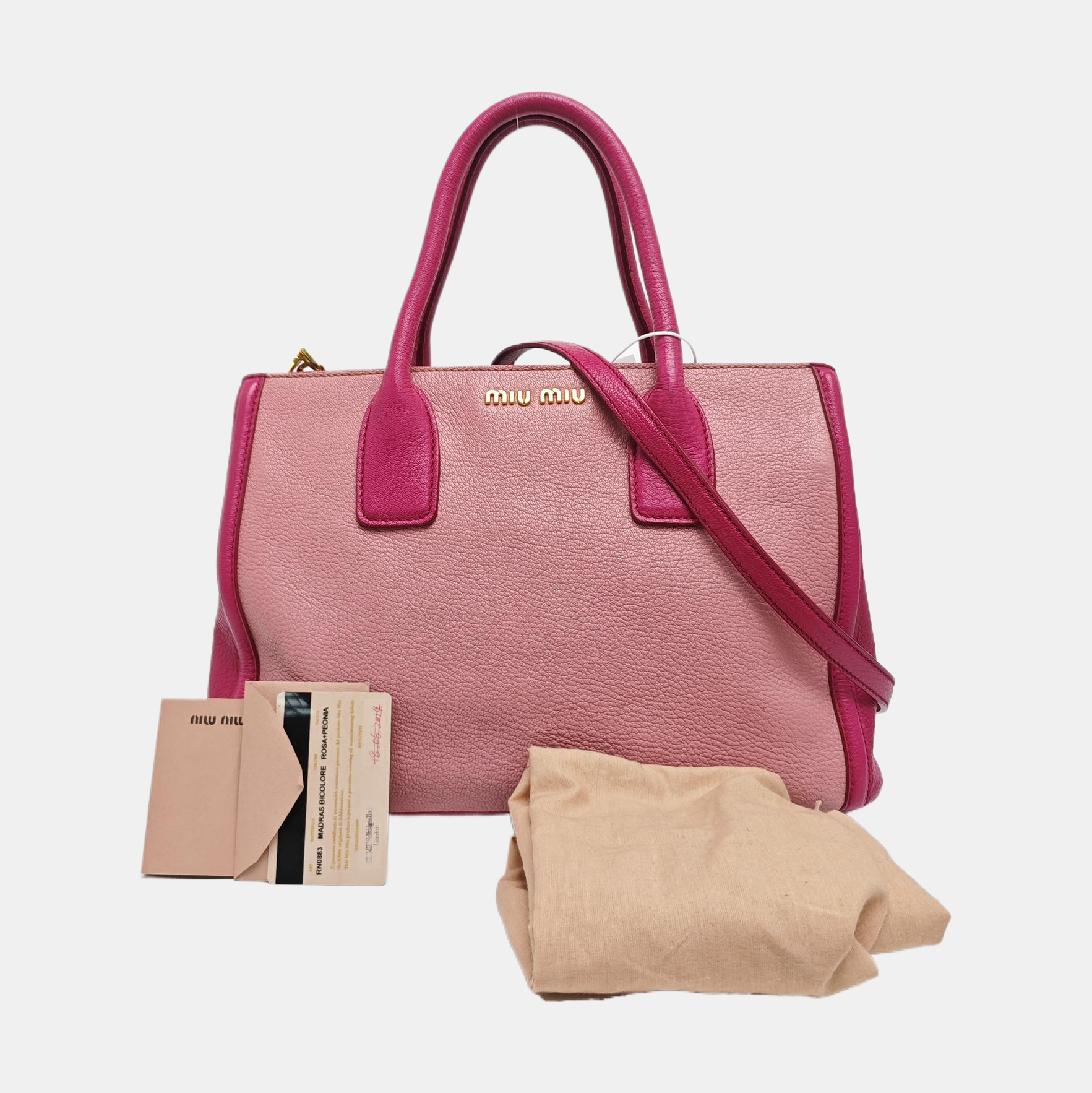 Calfskin Tote Bag Pink