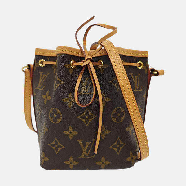 NÉONOÉ Nano Monogram Coated Canvas Brown