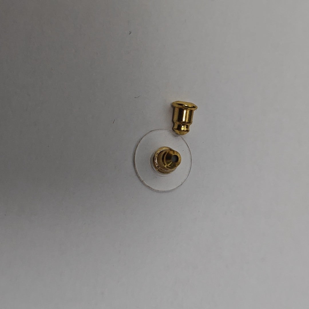 CC Logo Metal Gold Stud Earrings