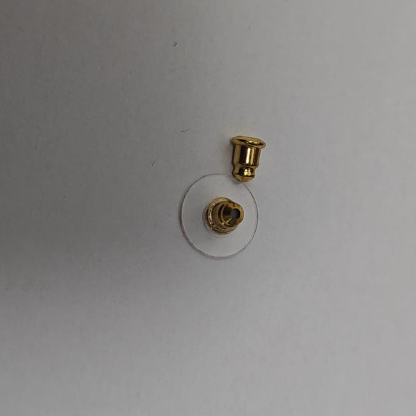 CC Logo Metal Gold Stud Earrings