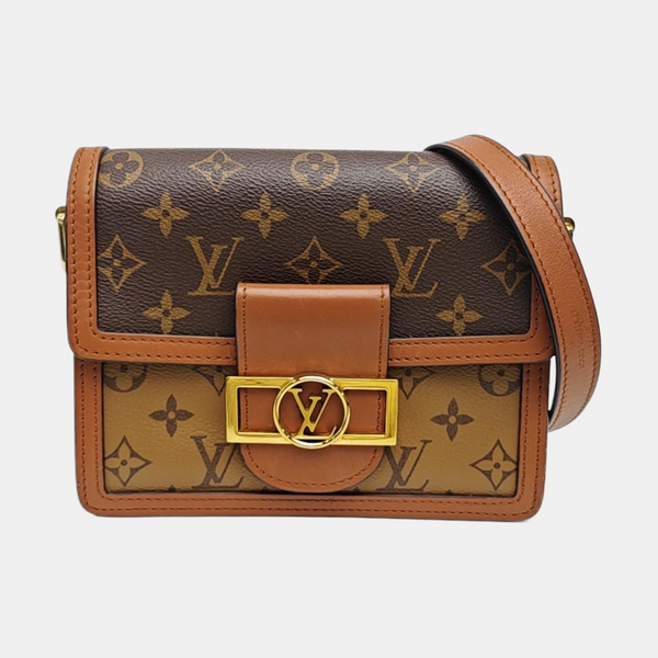 DAUPHINE Mini Monogram Coated Canvas Brown