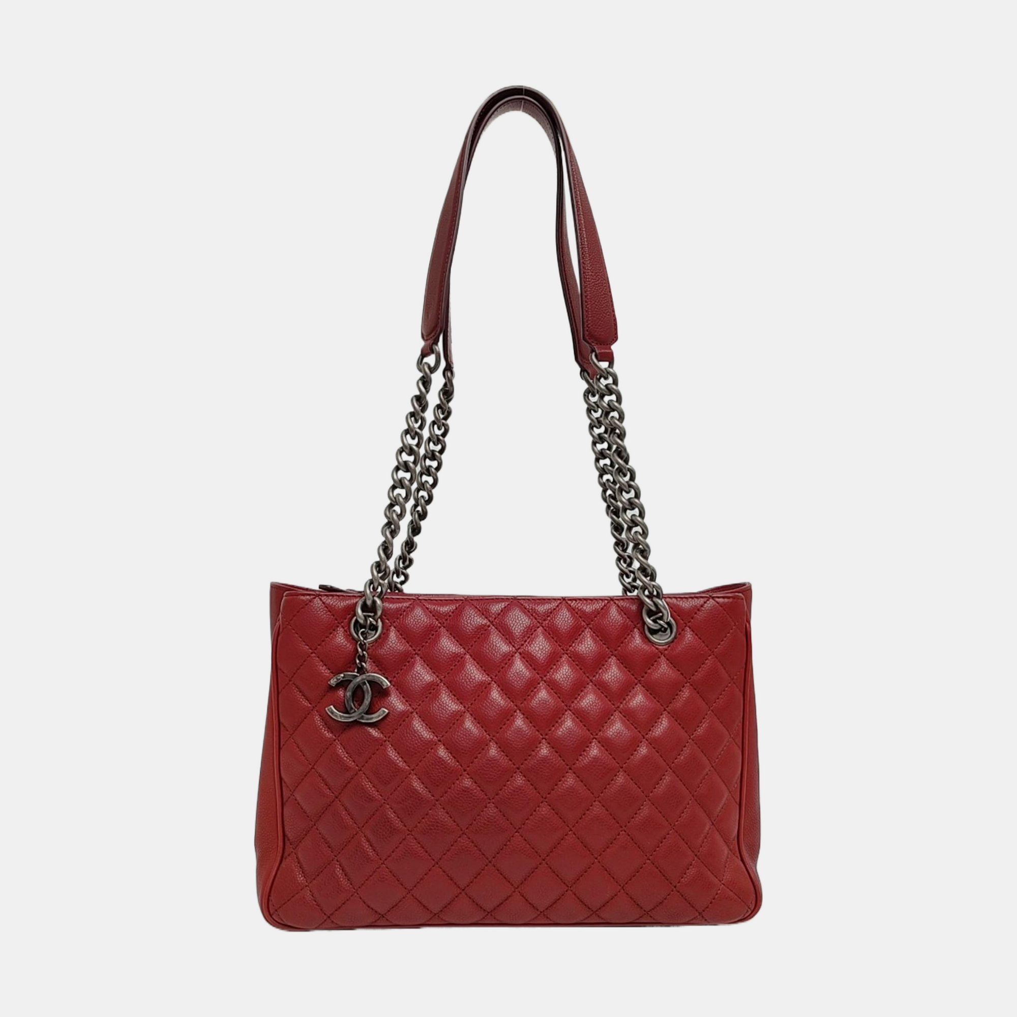 SHIVA Quilted Grained Calfskin Red