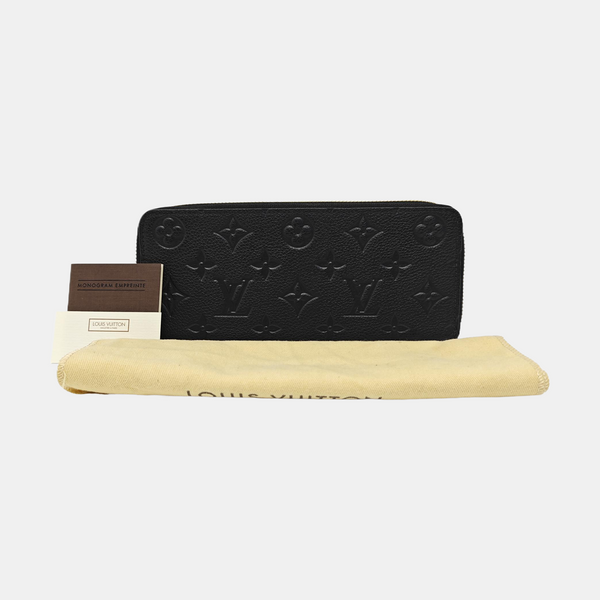 CLÉMENCE Monogram Calfskin Black Wallet