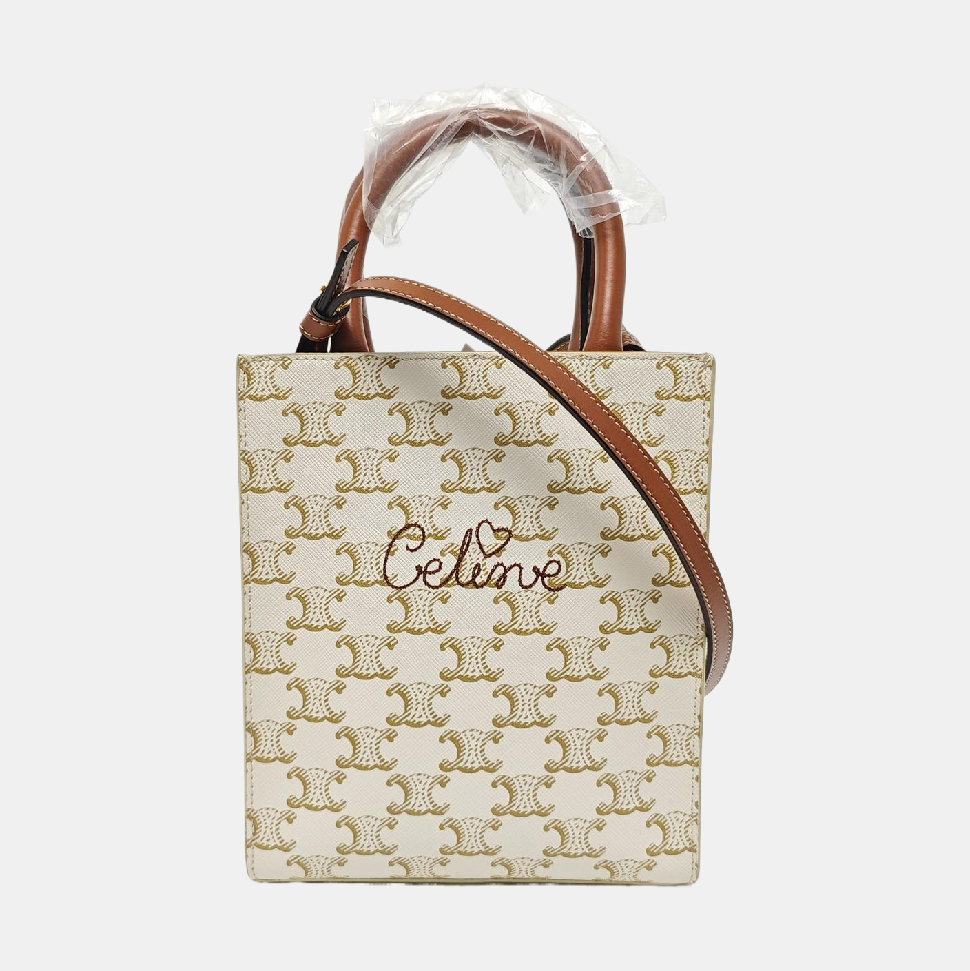 CABAS Mini Coated Canvas White