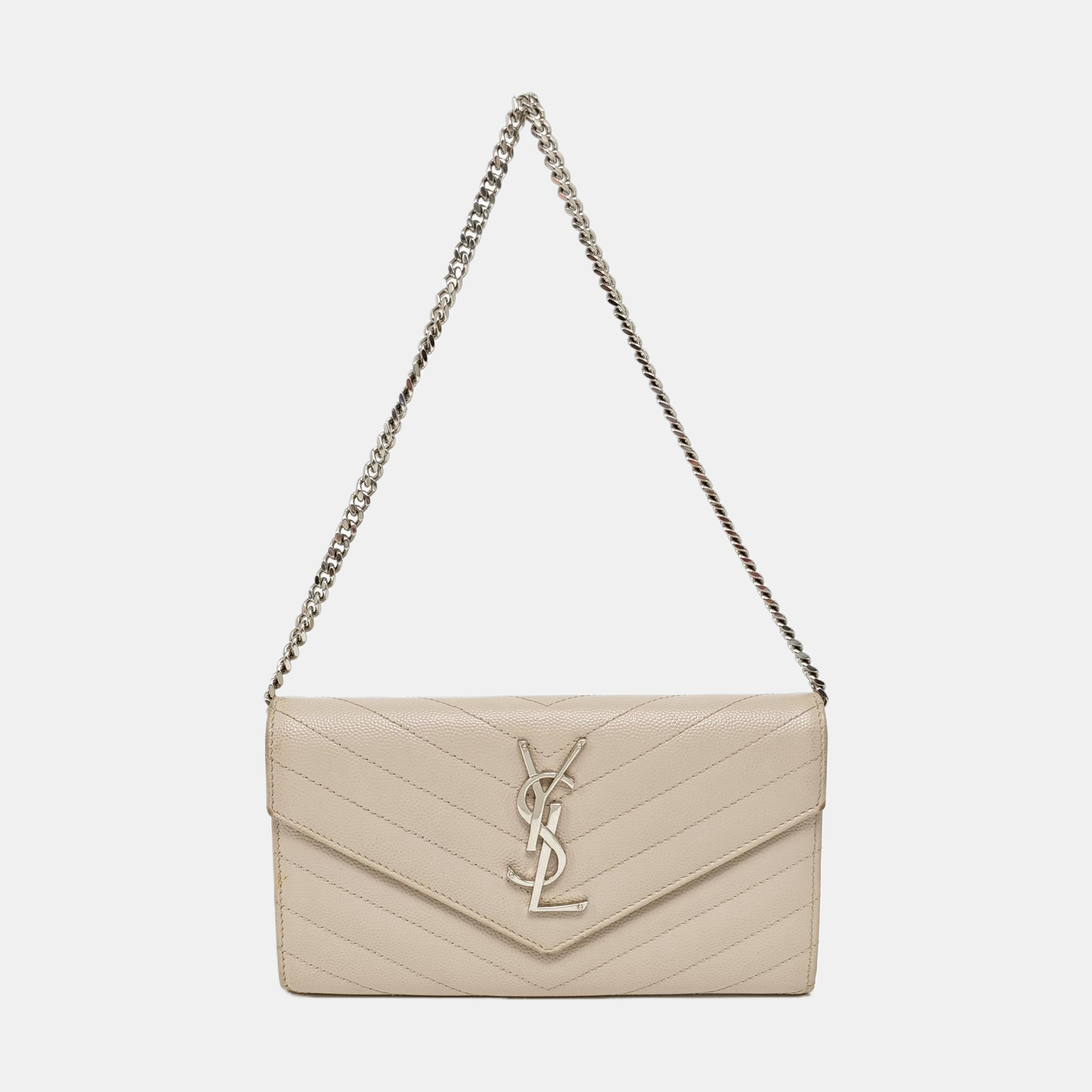 MONOGRAM Chevron Calfskin Pink