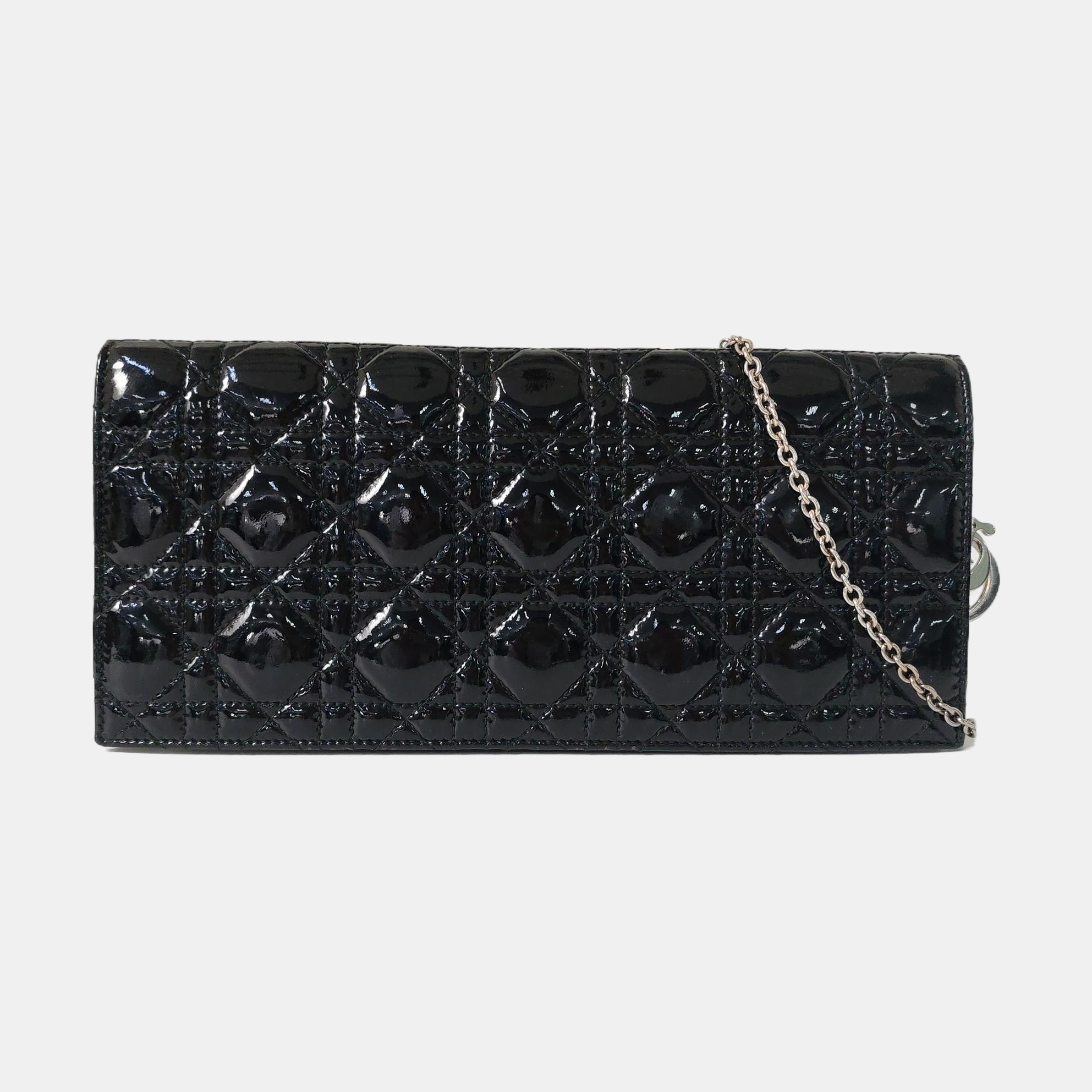 Lady Dior Medium Cannage Calfskin Black