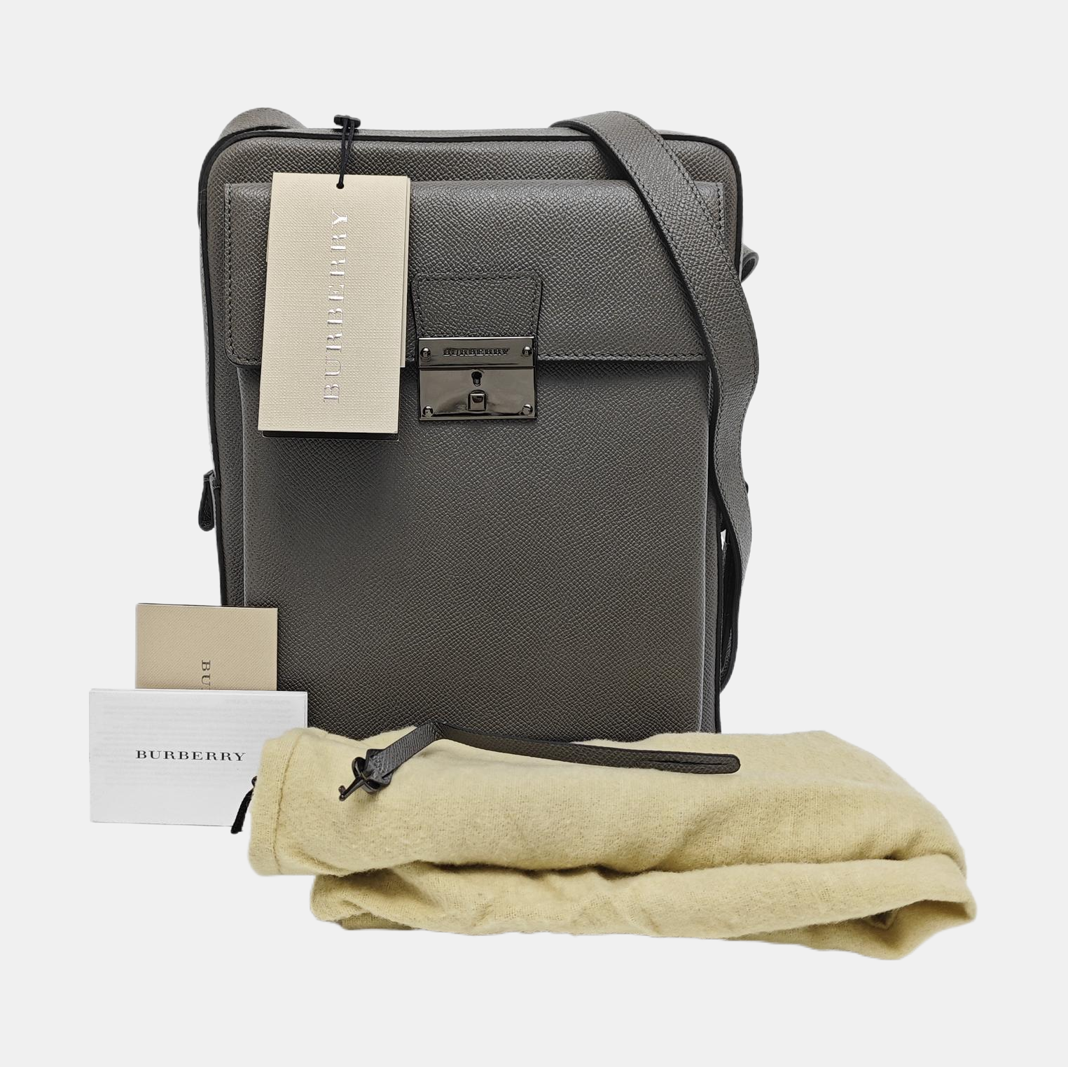 Calfskin Shoulder Bag Gray