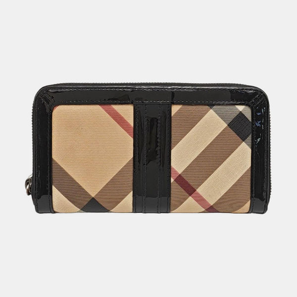 Coated Canvas Wallet Beige