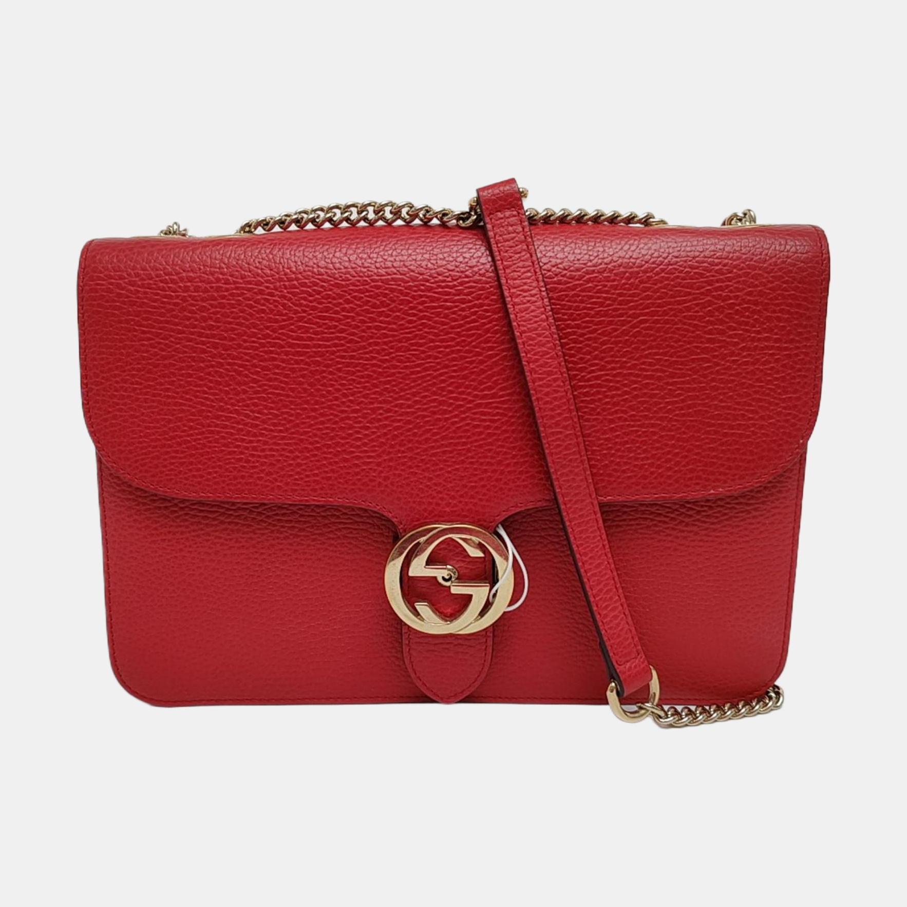 Authenticated pre-owned  Interlocking G Large Calfskin Red - Shoulder Bag at Looply