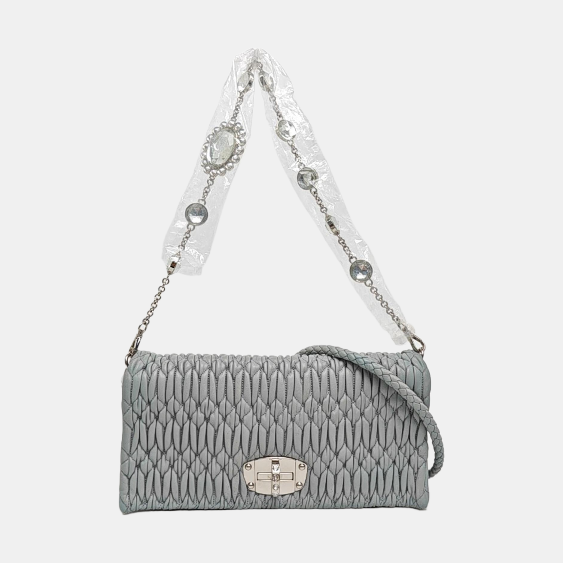 Crystal Quilted Lambskin Blue