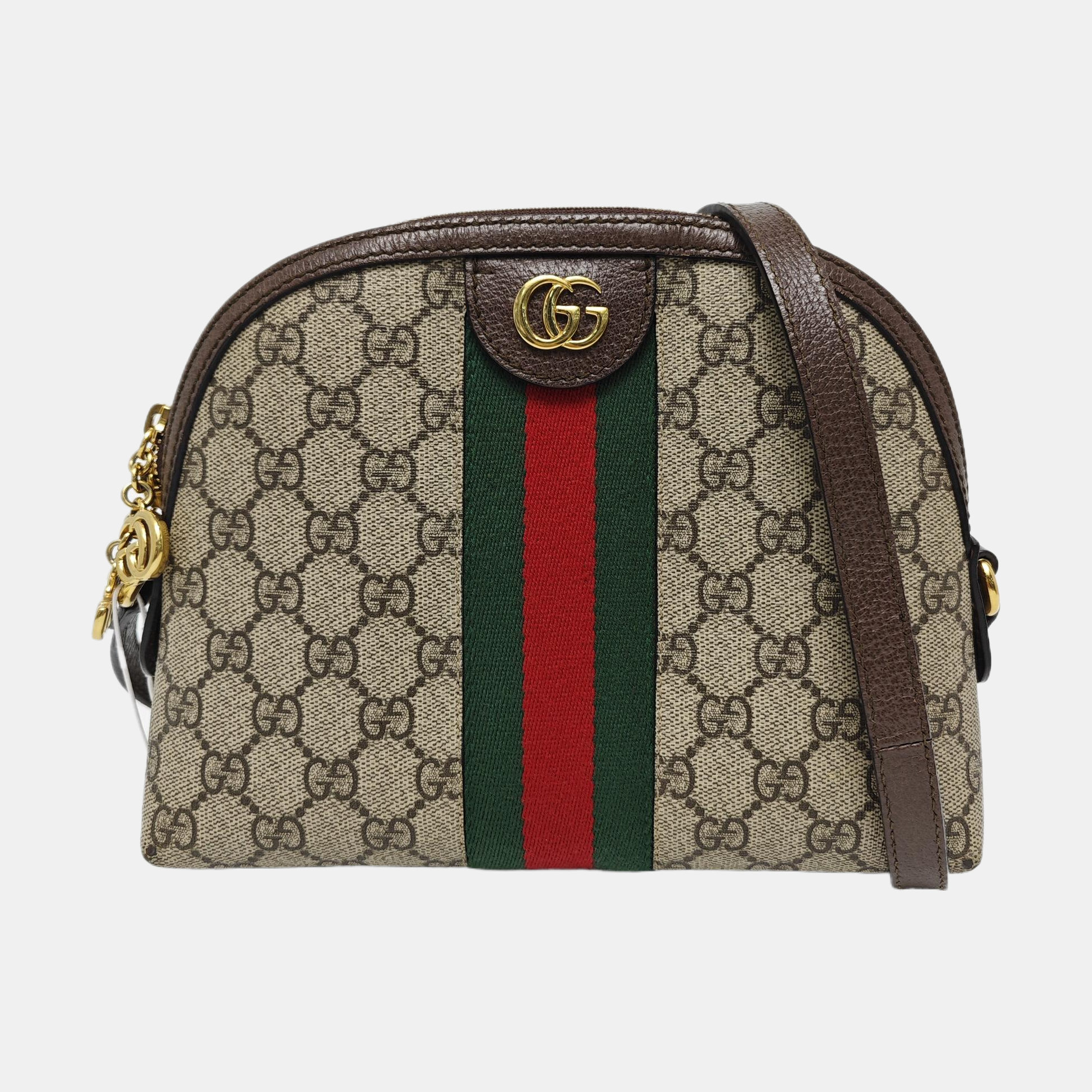 Ophidia Small Monogram Coated Canvas Beige