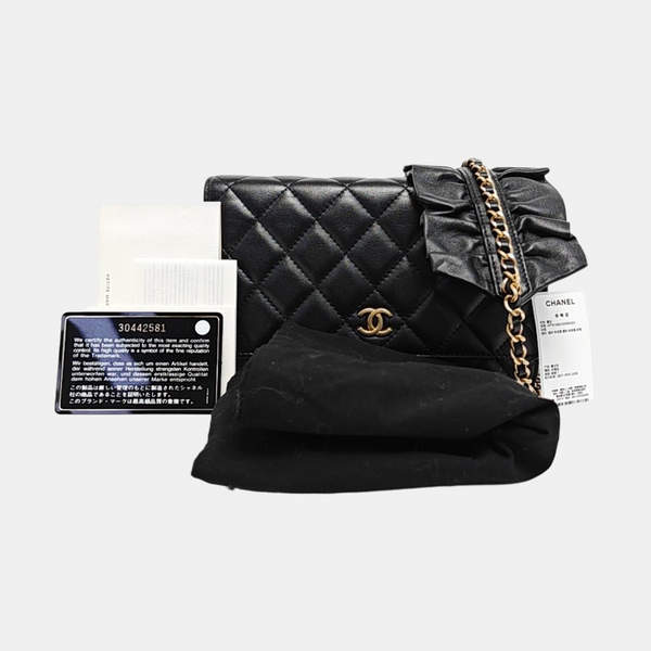 WOC Quilted Lambskin Black