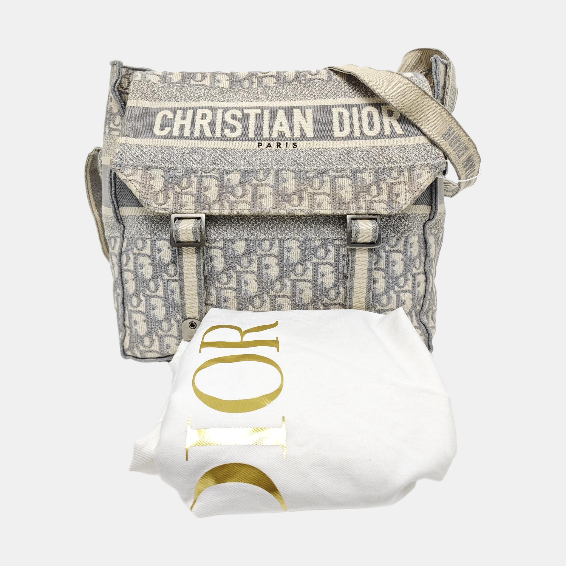 Diorcamp Large Oblique Canvas Gray