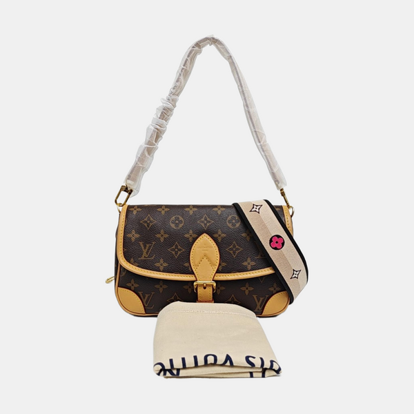 DIANE Monogram Coated Canvas Brown