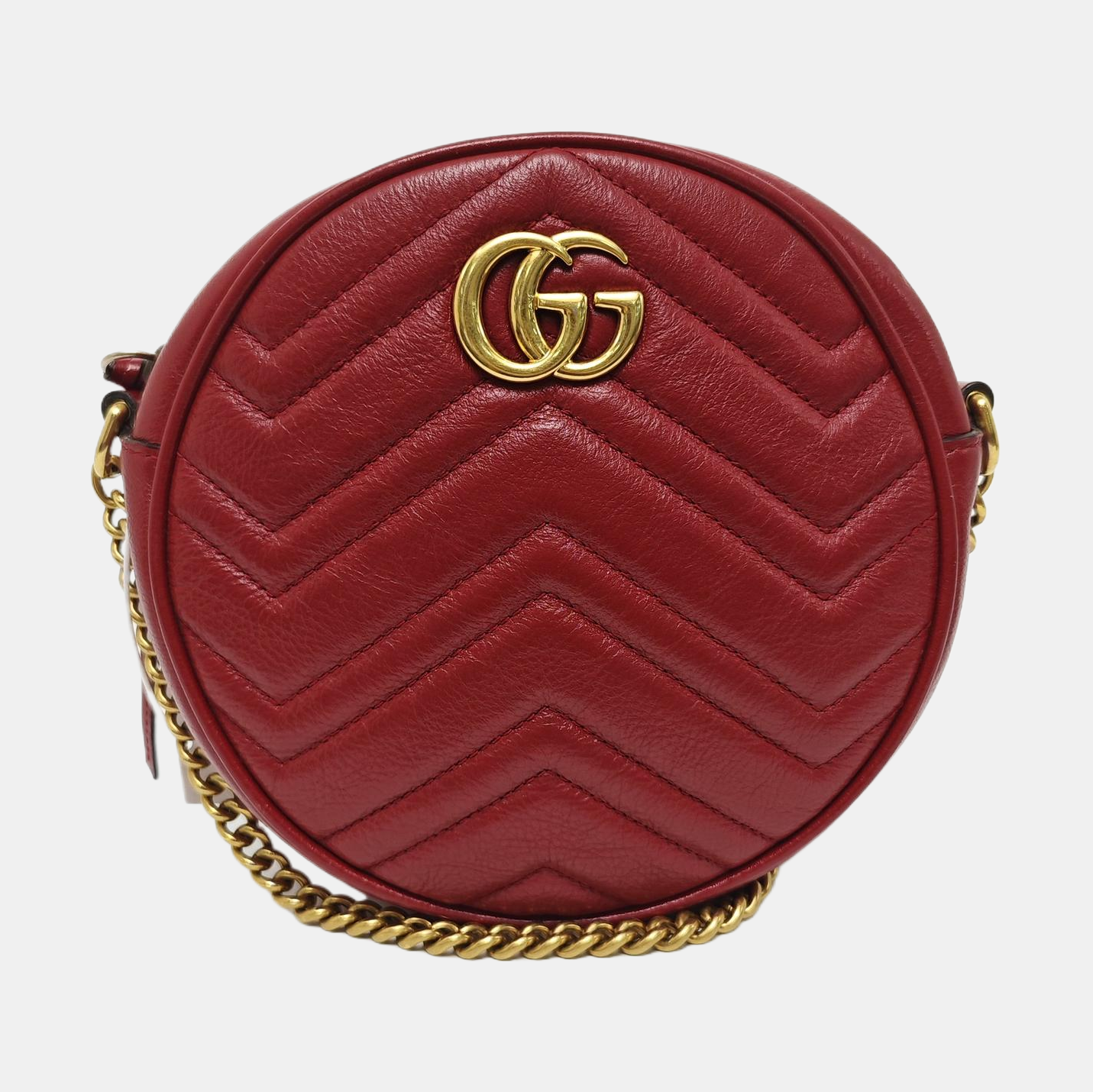 GG Marmont Mini Quilted Calfskin Red
