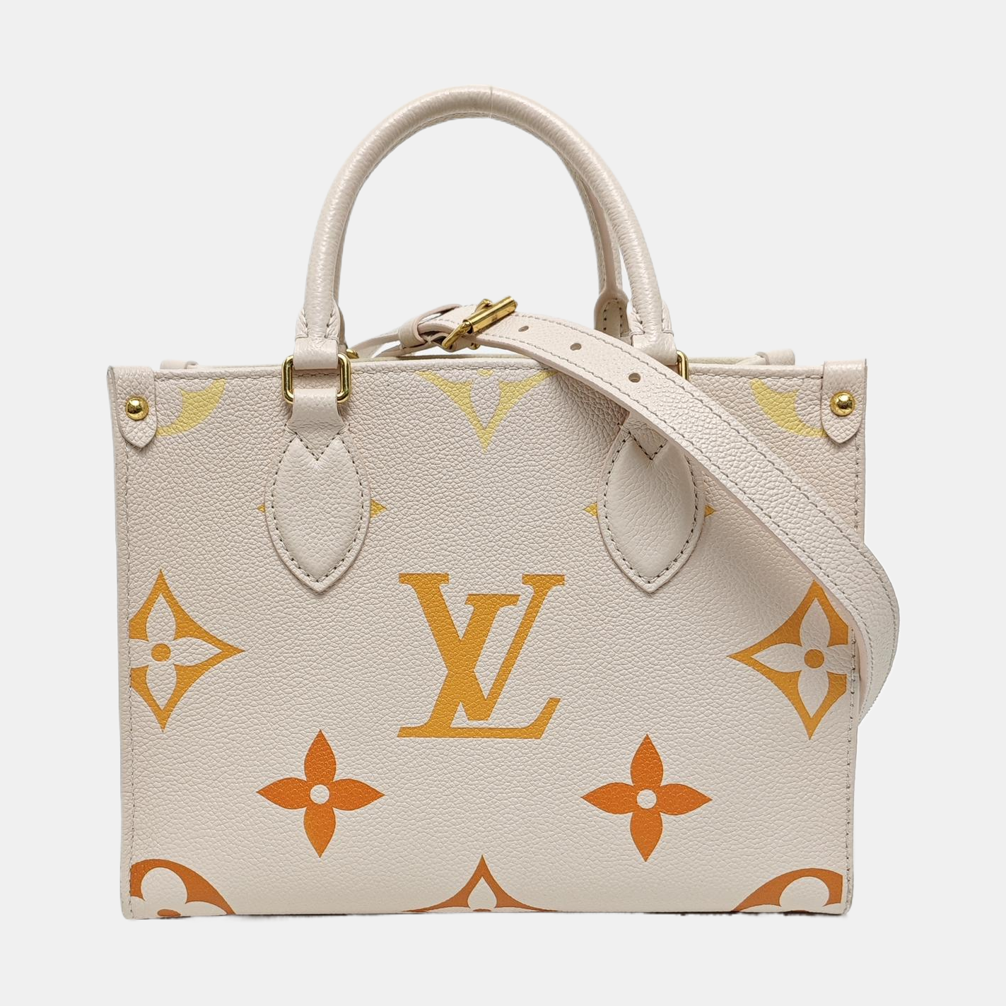 ONTHEGO PM Monogram Calfskin Beige