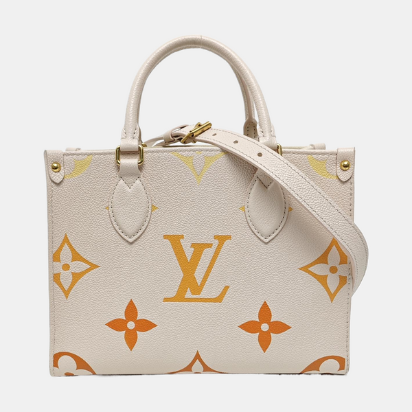 ONTHEGO PM Monogram Calfskin Beige