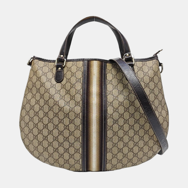Monogram Coated Canvas Tote Bag Black