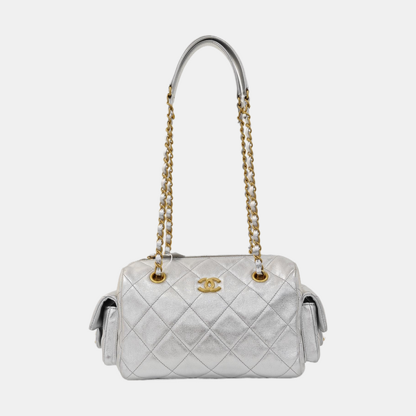 Quilted Calfskin Silver