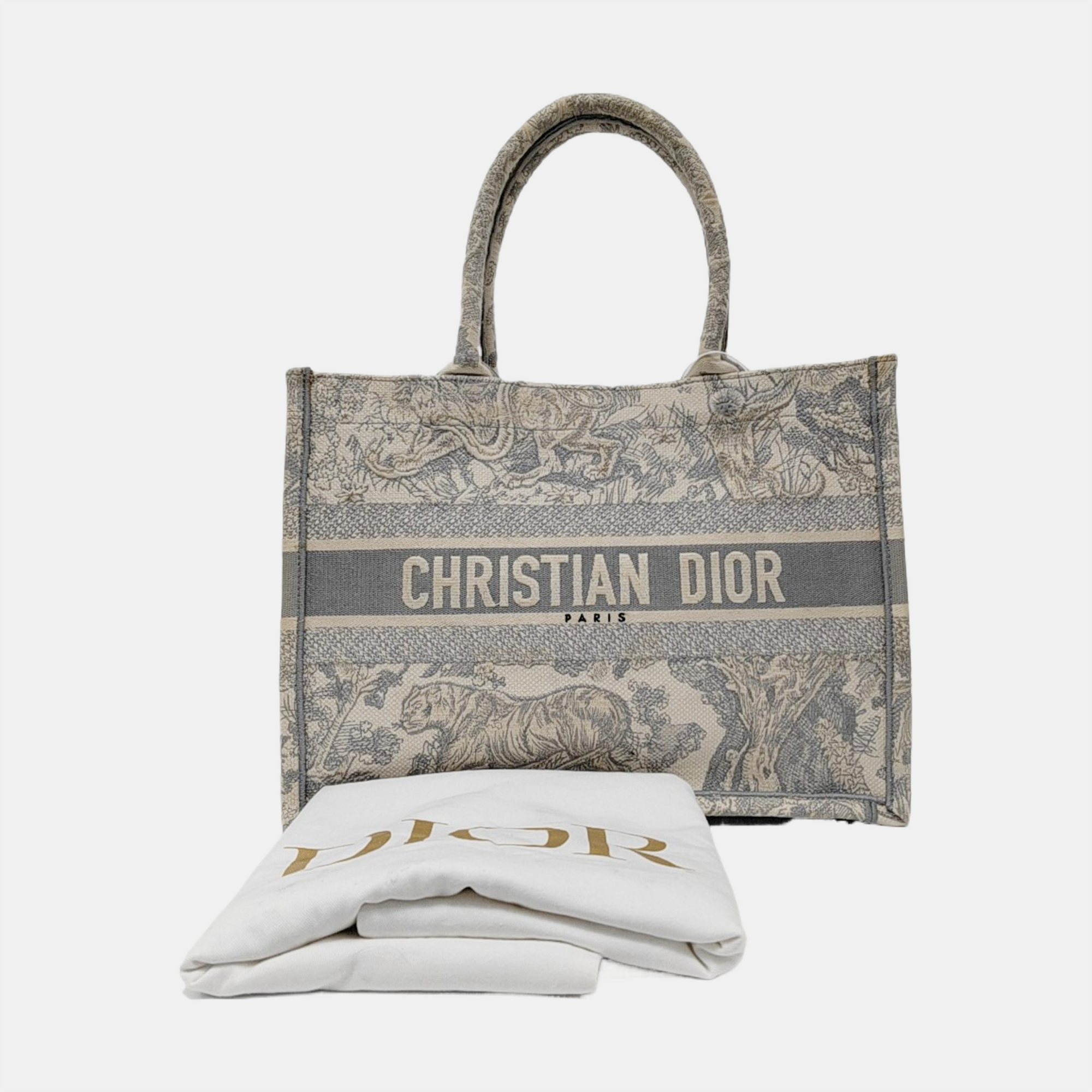 Book Tote Medium Canvas Gray