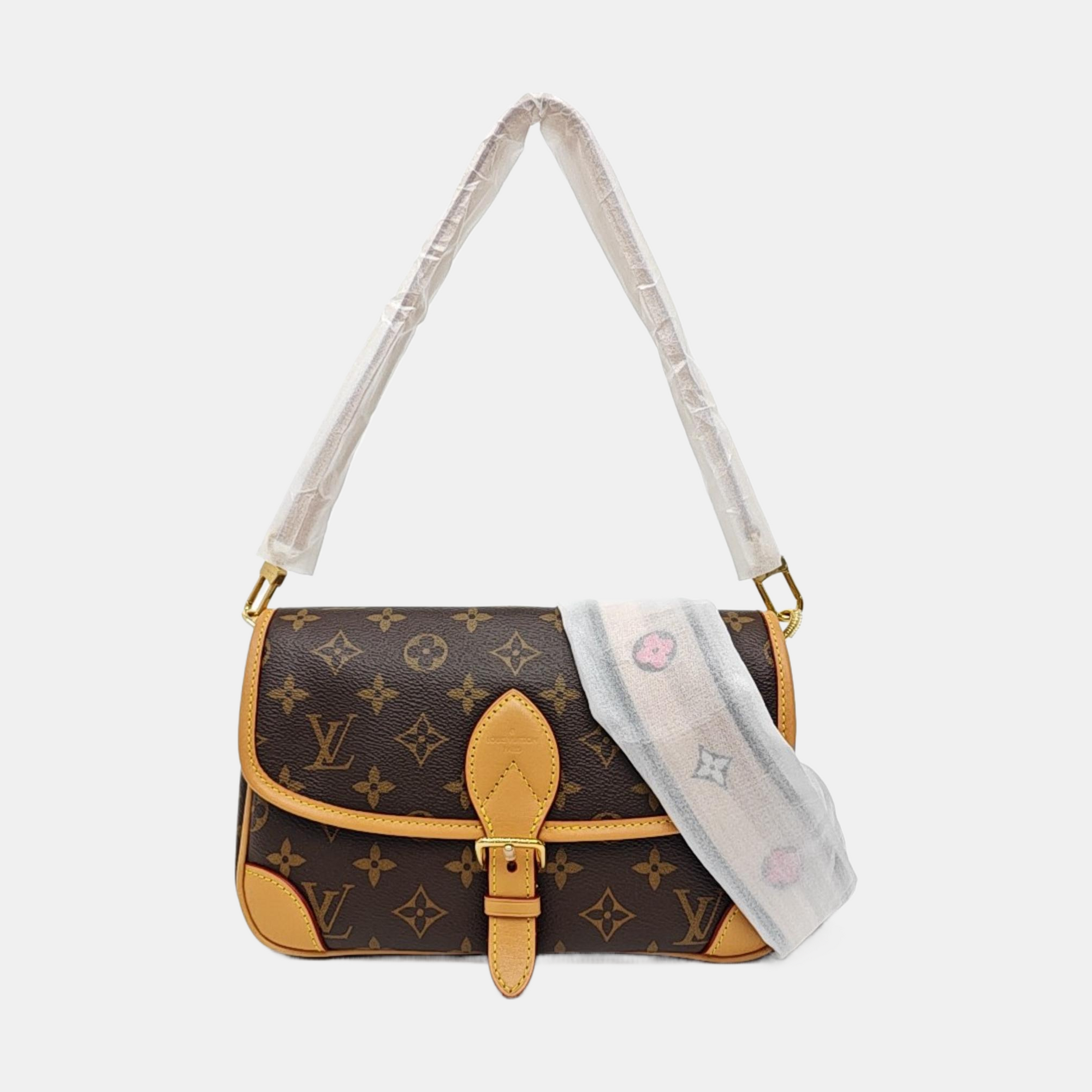 DIANE Monogram Coated Canvas Brown