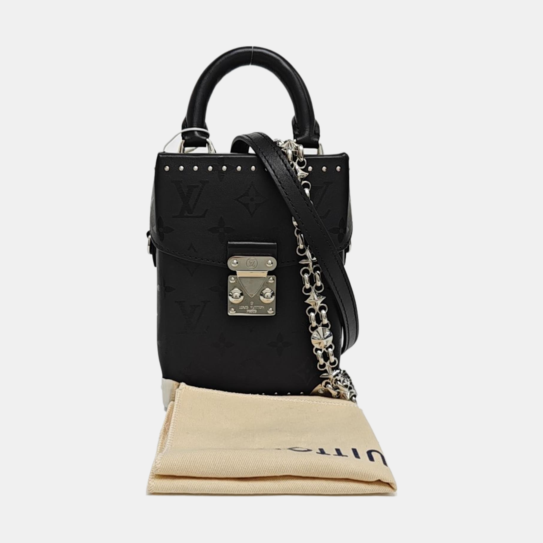 CAMERA BOX Monogram Calfskin Black