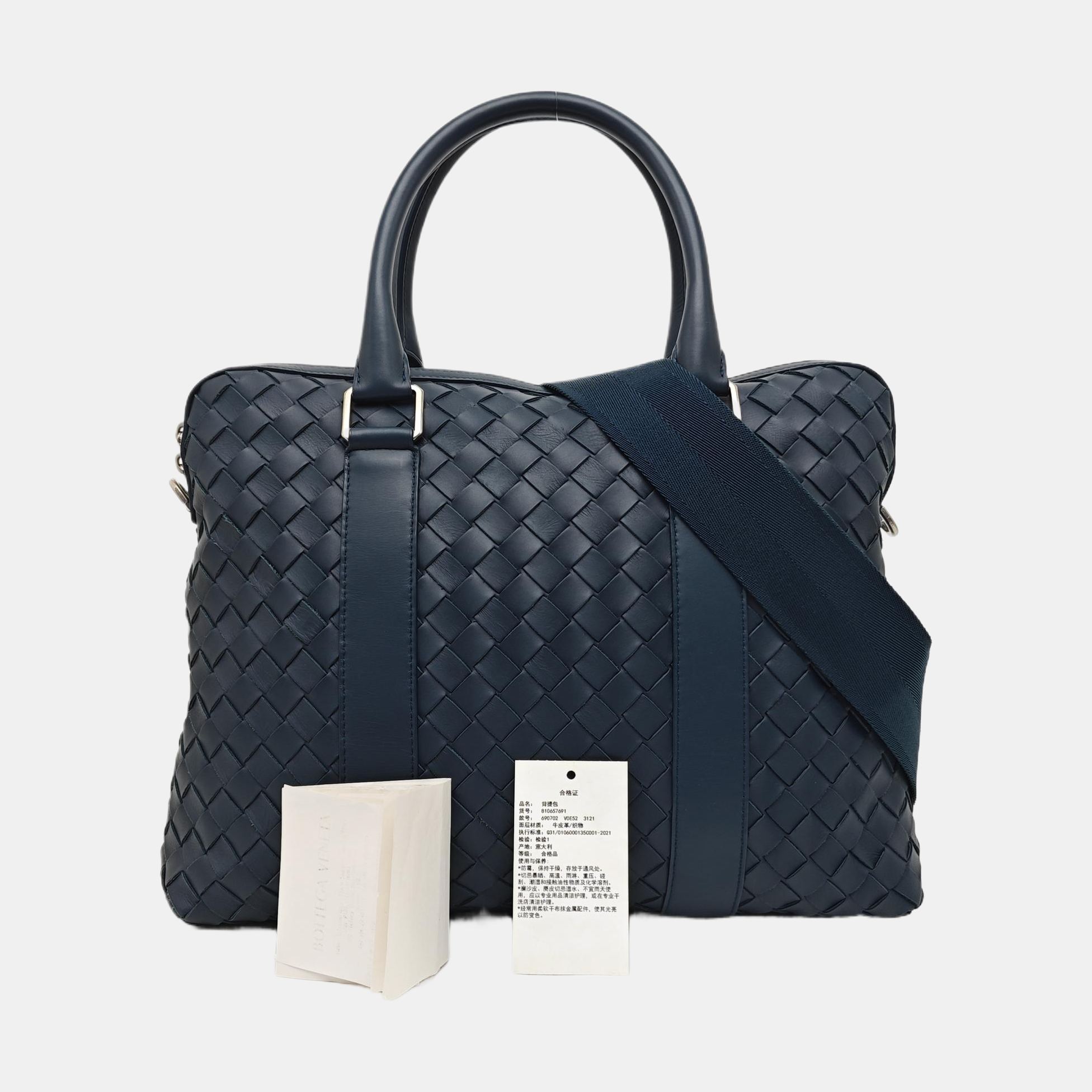Intrecciato Calfskin Blue