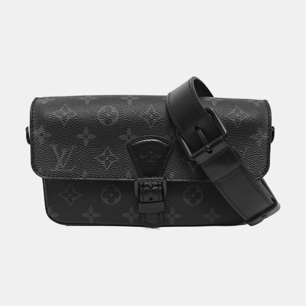 MONTSOURIS Mini Monogram Coated Canvas Black
