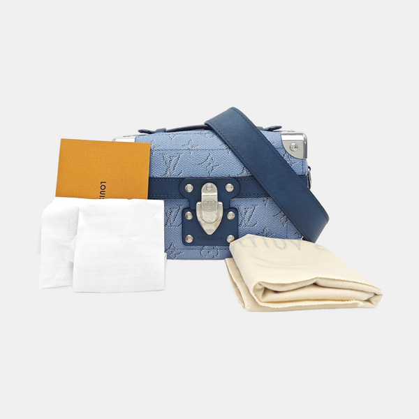 SOUL TRUNK Monogram Coated Canvas Blue