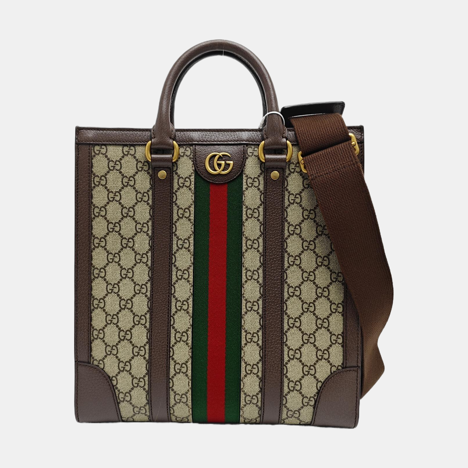 GG Multicolor Medium Monogram Coated Canvas Black
