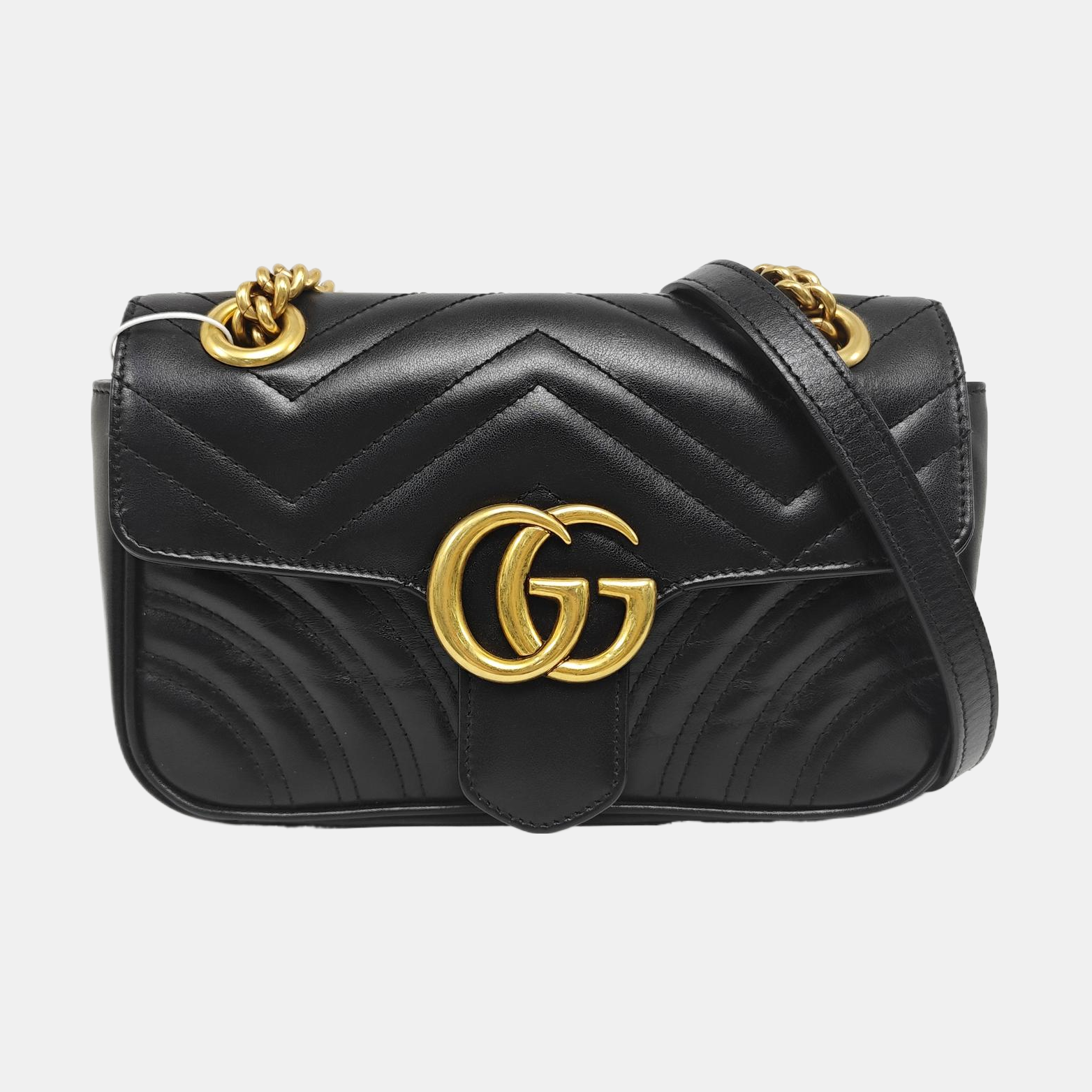 GG Marmont Small Quilted Calfskin Black