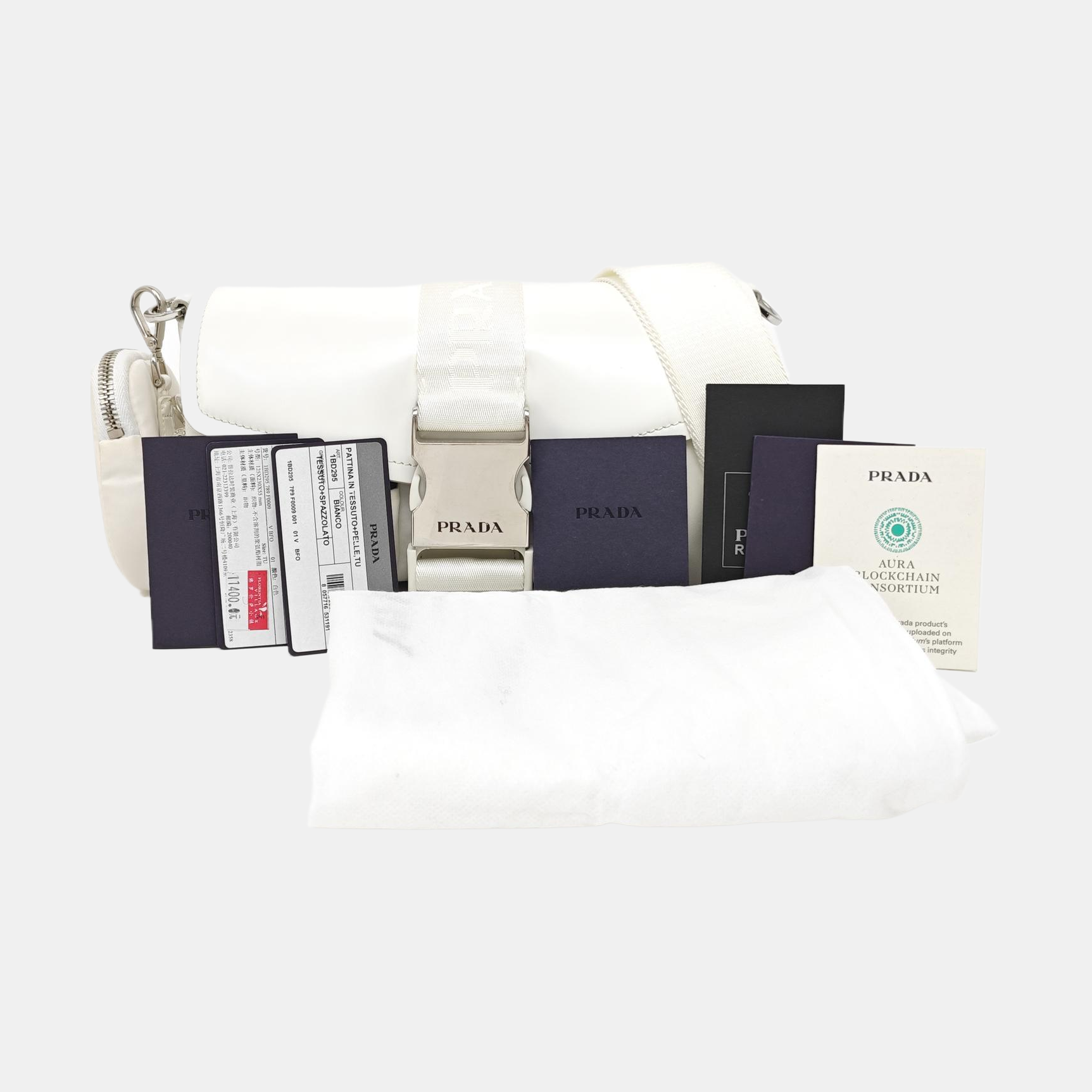 Fabric Crossbody Bag White
